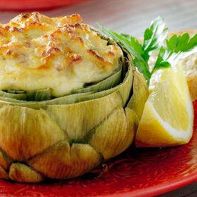 Vegan Cheese Stuffed Artichokes