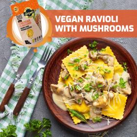 Vegan Ravioli with Mushrooms