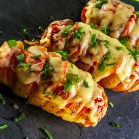 GRILLED HASSELBACK POTATOES 